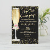Champagne Brunch Bruidsfeest Uitnodiging (Staand voorkant)