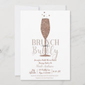 Champagne Brunch Bruisende Bruidsdouche Brunch Kaart (Voorkant)