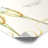 Champagne brunch bubbels vrijgezellenfeest welkoms poster (Hoek)