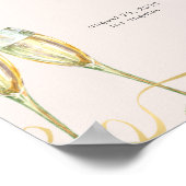 Champagne brunch bubbels vrijgezellenfeest welkoms poster (Hoek)