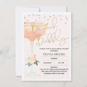 Champagne Brunch Bubble Vrijgezellenfeest Invite Kaart