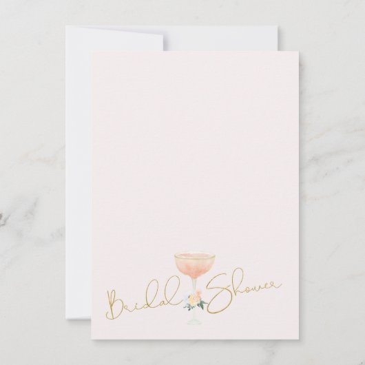 Champagne Brunch Bubbly Bruids Douche Uitnodiging (Achterkant)