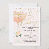 Champagne Brunch Bubbly Bruids Douche Uitnodiging (Voorkant)