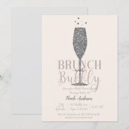 Champagne Brunch & Bubbly Zilveren Bruidsdiner Kaart