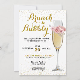 Champagne Brunch en Bruidsborrel Bruiloft Kaart