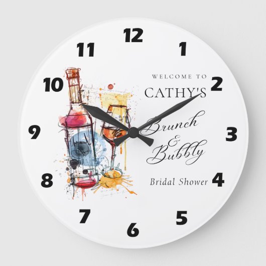 Champagne Brunch en Bruiloft Borrel met Bruisende  Grote Klok (Voorkant)