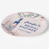 Champagne brunch en bruiloft met bubbels papieren bordje (Gekanteld)