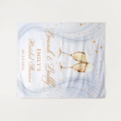 Champagne brunch en bruiloft met bubbels wandkleed (Voorkant (horizontaal))