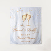 Champagne brunch en bruiloft met bubbels wandkleed (Voorkant)