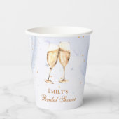 Champagne brunch en bruiloftsdouche bruidsfeest papieren bekers (Voorkant)