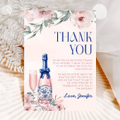 Champagne brunch en bruisende bruids-shower bedankkaart