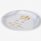 Champagne brunch en bruisende bruids-shower papieren bordje (Gekanteld)