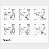 Champagne Brunch en Bruisende Bruidsfeest Vierkante Sticker (Vel)