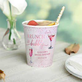 Champagne Brunch en Bruisende Bruiloft Borrel Papieren Bekers