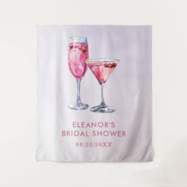 Champagne brunch en bruisende bruiloftsdouche wandkleed