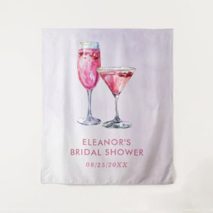 Champagne brunch en bruisende bruiloftsdouche wandkleed
