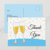 Champagne Brunch en Bubble-bedriegers bedankt u Uitnodiging Briefkaart (Voorkant / Achterkant)