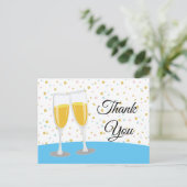 Champagne Brunch en Bubble-bedriegers bedankt u Uitnodiging Briefkaart (Staand voorkant)