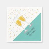 Champagne Brunch en Bubble-cheers jarig Servet (Voorkant)