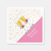 Champagne Brunch en Bubble-cheers jarig Servet (Voorkant)