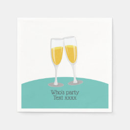 Champagne Brunch en Bubble-cheers jarig Servet