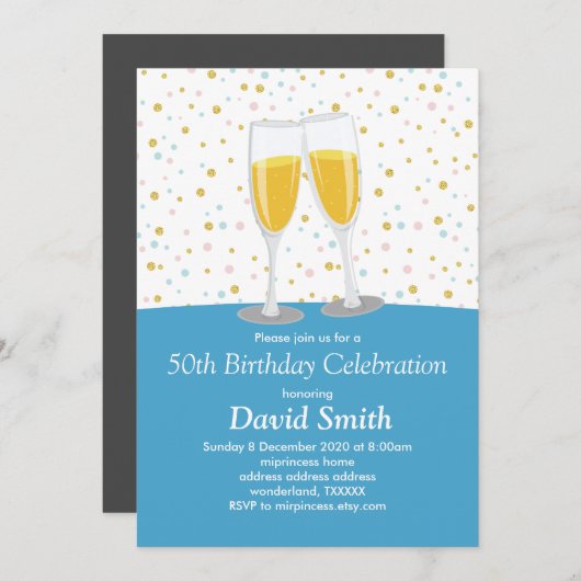 Champagne Brunch en Bubble-cheers Kaart (Voorkant / Achterkant)