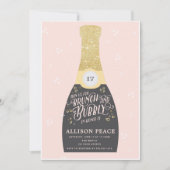 Champagne Brunch en Bubble Shower Invitation Kaart (Voorkant)