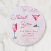 Champagne Brunch en Bubble Vrijgezellenfeest Bedankjes Labels (Voorkant)