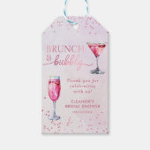 Champagne Brunch en Bubble Vrijgezellenfeest Cadeaulabel (Voorkant)