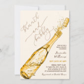 Champagne Brunch en Bubble Vrijgezellenfeest Kaart (Voorkant)