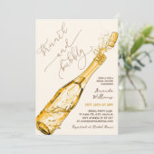 Champagne Brunch en Bubble Vrijgezellenfeest Kaart (Staand voorkant)