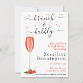 Champagne Brunch en Bubble Vrijgezellenfeest Kaart (Voorkant)