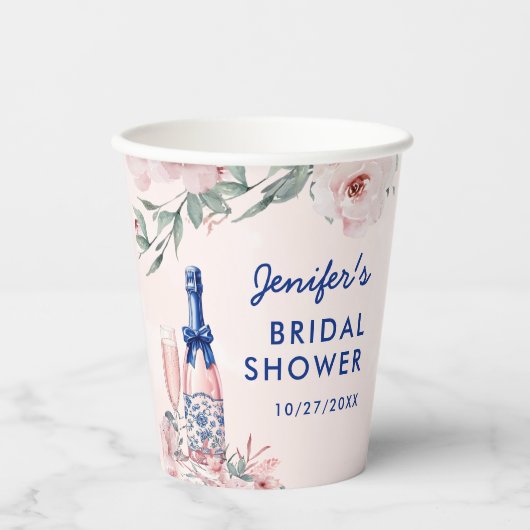 Champagne Brunch en Bubble Vrijgezellenfeest Papieren Bekers (Voorkant)