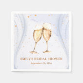 Champagne Brunch en Bubble Vrijgezellenfeest Servet (Voorkant)