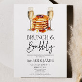 Champagne Brunch en Bubbly Couples Douche Brunch Kaart