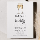 Champagne Brunch en Bubbly Verjaardagsfeest Brunch Kaart