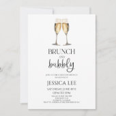 Champagne Brunch en Bubbly Verjaardagsfeest Brunch Kaart (Voorkant)