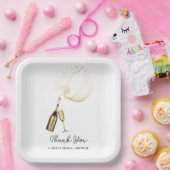 Champagne Brunch en Bubbly Vrijgezellenfeest 9 "Sq Papieren Bordje (Feest)