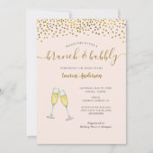 Champagne Brunch en bubbly vrijgezellenfeest Aankondiging (Voorkant)