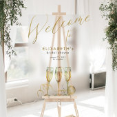 Champagne brunch en bubbly vrijgezellenfeest welko acryl bord