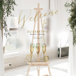 Champagne brunch en bubbly vrijgezellenfeest welko acryl bord