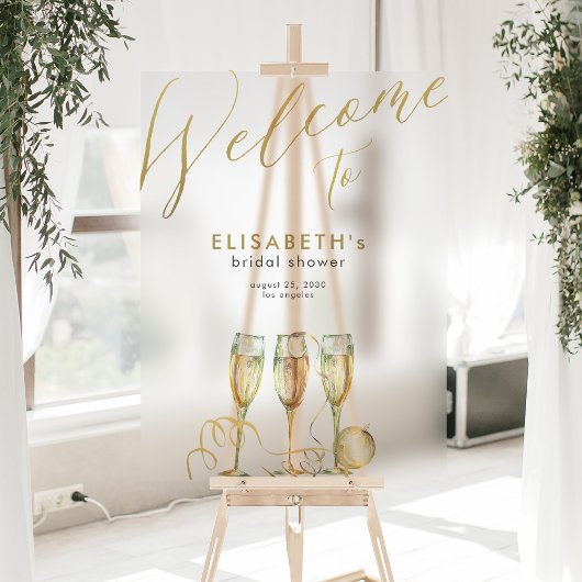 Champagne brunch en bubbly vrijgezellenfeest welko acryl bord