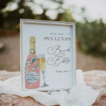 Champagne Brunch en Bubbly Vrijgezellenfeest Welko Poster<br><div class="desc">Champagne Brunch Vrijgezellenfeest Welkom Poster. De meeste tekst kan worden bewerkt. Klik op Aanpassen om te bewerken. Overeenkomende items in onze winkel Cava Party Design.</div>