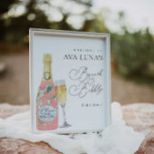 Champagne Brunch en Bubbly Vrijgezellenfeest Welko Poster