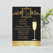 Champagne Brunch Scholarship Fundraiser Invitation Kaart (Staand voorkant)