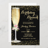 Champagne brunch volwassen verjaardag kaart (Voorkant / Achterkant)
