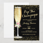 Champagne Brunch vrijgezellenfeest uitnodiging (Voorkant / Achterkant)