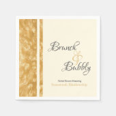 Champagne Bubbels Bruiloft Brunch Borrel Bruidsfee Servet (Voorkant)
