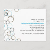 Champagne Bubbels op Aqua Party uitnodiging (Achterkant)