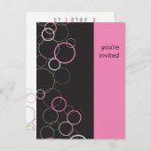 Champagne bubbels op zwart Briefkaart (Voorkant / Achterkant)